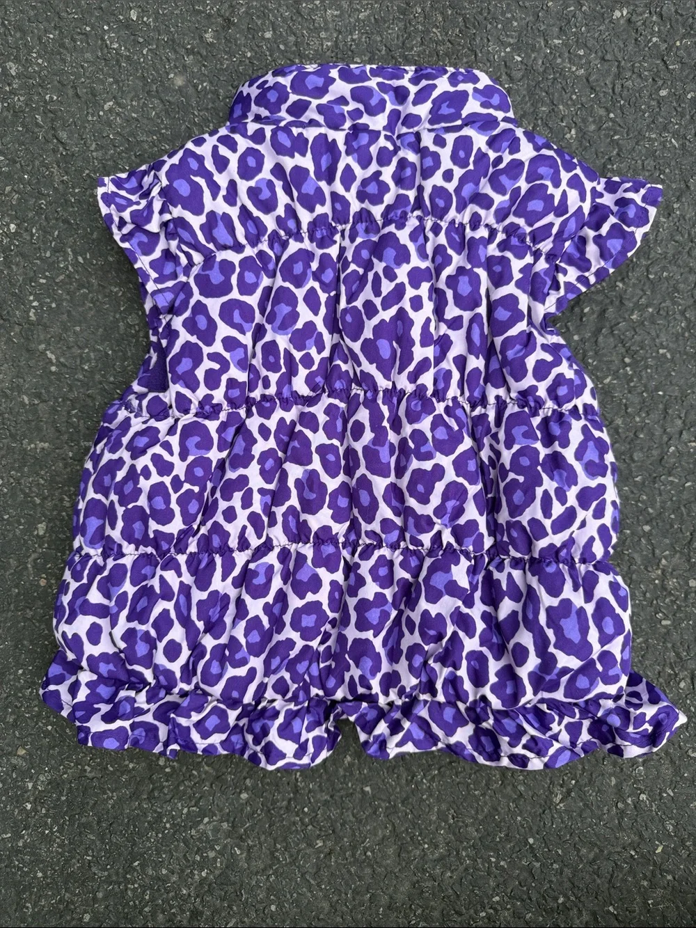 The Children's Place Purple Leopard Puffer Vest 18-24 months